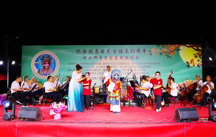 高阳县博士庄村纪念张惠云诞辰86周年暨河北梆子名家名段戏曲演唱会演出现场